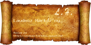 Laudesz Harkány névjegykártya